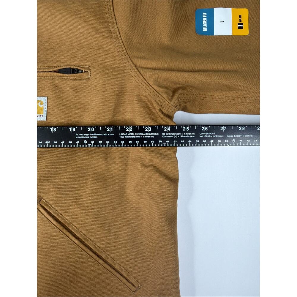 Carhartt Men’s Duck Blanket-Lined Detroit Jacket Brown Large Barn Jacket OJ3828 - Picture 8 of 8